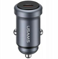 USAMS CC321 30W PD AUTOMOBILINIS ĮKROVIKLIS SU USB-C PRIEVADU, SKIRTAS „IPHONE“ TELEFONAMS