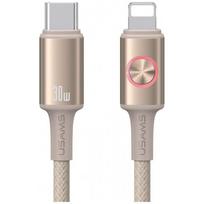 Usams Sj753 30w Usb-c į Lightning kabelis, 1.2m, titano spalvos