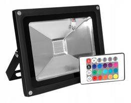 Lauko LED prožektorius Volteno 20 W, RGB, su pulteliu, 16 spalvų