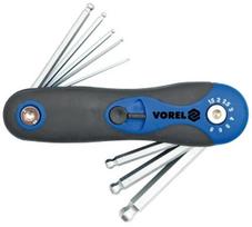 Vorel 56505 Hex raktų rinkinys su rutuline galvute, 8 vnt.