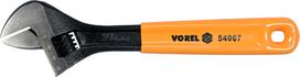 Vorel reguliuojamas raktas 250mm su gumine rankena