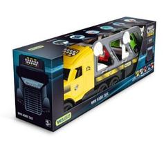 Magic Truck Retro Wader 36231 - didelė sunkvežimio priekaba su 2 retro automobiliais