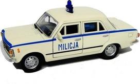 Modelis "fiat 125p Milicja" 1:39, Welly, Baltas