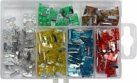Mini saugikliai automobiliams, 100 vnt. iki 25a