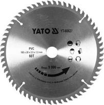 Yato diskinis pjovimo diskas Pvc 185mm, 60 dantų