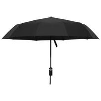 vidaXL Automatinis sulankstomas skėtis, juodos spalvos, 104cm, Juoda