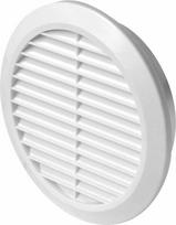 Apvalios vėdinimo grotelės T32 fi125 baltos spalvos, 125