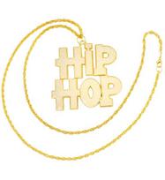 Auksinė "hip Hop" grandinėlė su užrašu