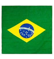 Brazilijos vėliavos skarelė ant galvos, 100% medvilnė, 55x55 cm