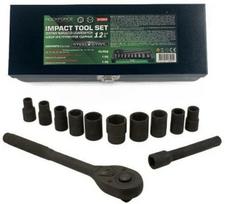 Rockforce 12 vnt. smūginių galvučių rinkinys 1/2" 6-kampės 10-24mm
