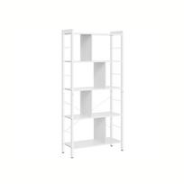 Pastatoma knygų lentyna metaliniu rėmu | 30 x 74 x 154,5 cm | Juoda, Ruda