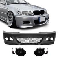 M3 išvaizdos Priekinis Bamperis, skirtas BMW E46 sedan / touring / coupe (98-05), su tamsintais priešrūkiniais
