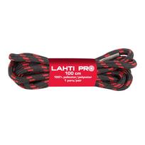Lahti Pro Sznurowadła Apvalūs batraiščiai juodi-raudoni l904012p, 10 porų, 120 cm, Lahti
