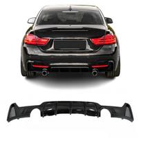 Performance galinio bamperio Difuzorius tinkantis BMW F32 / F33 / F36, (435 / 440) M-Pack, juodas blizgus
