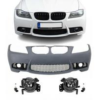 M3 išvaizdos Priekinis Bamperis, skirtas BMW E90 / E91 LCI (08-11), su skaidriais priešrūkiniais