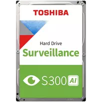 HDD Video Surveillance TOSHIBA S300 AI 8TB CMR, 3.5'', 512MB, 7200RPM, SATA, 64 cameras, 24/7, TBW: 550