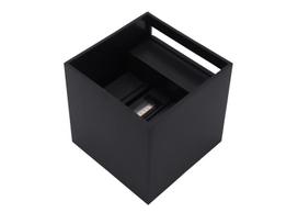 Sieninis lauko šviestuvas CUBE 2x3W 4000K, reguliuojamo švietimo kampo, juodas spalvos