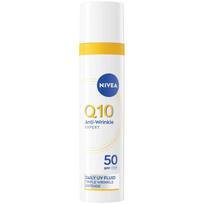 Nivea Q10 Anti-Wrinkle Expert Daily UV Fluid SPF 50 - veido skystis nuo saulės, 40 ml