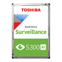 HDD Video Surveillance TOSHIBA S300 AI 8TB CMR, 3.5'', 512MB, 7200RPM, SATA, 64 cameras, 24/7, TBW: 550