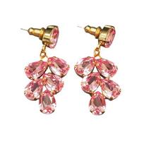 Auskarai moterims DiamondSky „Amber II (Light Rose)“ su Preciosa kristalais