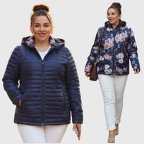 Dvipusė striukė moterims Fashion, mėlyna, L
