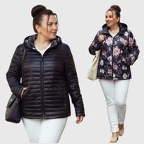 Dvipusė striukė moterims Fashion, juoda