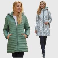 Dvipusė striukė moterims Fashion, žalia