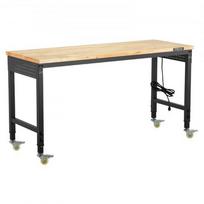 Darbo stalas, reguliuojamo aukščio, 152.4x55.9x71-103 cm, ąžuolas, sunkiam darbui