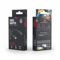 Garso adapteris 3.5mm moteriškas į USB-C vyriškas kompaktiškas 13.5cm Maxlife juodas