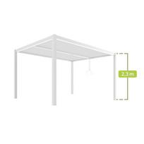 Pergola Mirpol LUXE 3x4 m balta aliumininė su LED apšvietimu