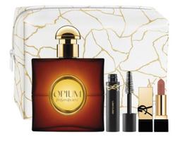 Rinkinys Yves Saint Laurent Opium moterims: kvapusis vanduo EDP, 50 ml + lūpų dažai, 1,3 g + blakstienų tušas, 2 ml + kosmetinė