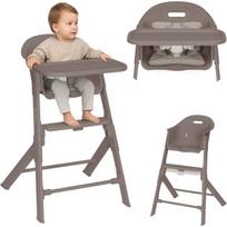 Maitinimo kėdė vaikams 6–36 mėn., iki 15 kg – reguliuojama kojų atrama ir padėklas Lionelo Beny Beige Taupe, Beige Taupe