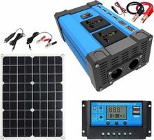 4000 W saulės inverterio rinkinys su vandeniui atsparia 18 W plokšte ir 30 A valdikliu - idealiai tinka stovyklavimui ir naudojimui lauke (220 V)