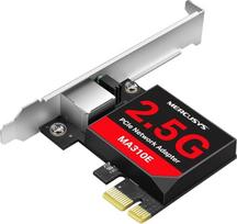 MERCUSYS MA310E 2.5Gbps PCIe WiFi kortelė NAS jungtis Tinklo kortelė Nuotolinis LAN Energetiškai efektyvus Ethernet Žemo profilio laikiklis Lankstus montavimas Nereikalinga tvarkyklė