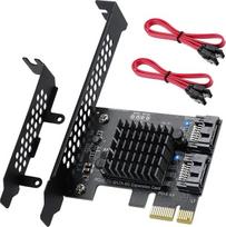 PCI-E SATA 3.0 valdiklio kortelė, 2 prievadų SATA III 6Gb/s išplėtimo plokštės, palaiko PCI-Express (1X 4X 8X 16X) lizdą, palaiko SSD ir HDD, skirta "Windows10/7/8/XP/Vista/Linux