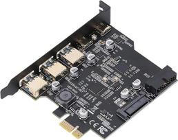 PCIe į USB 3.2 Gen 1 kortelė 5Gb/s 3 A tipo ir 2 C tipo PCI Express išplėtimo kortelė USB kortelės adapteris, skirtas "Linux" staliniam kompiuteriui