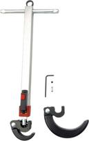 Teleskop-Waschbeckenschlüssel mit verstellbarer Backe (-35,6 cm bis 5,1 cm - 30,5 cm) und ausziehbarem Griff (25,4 cm - 43,2 cm), für Sanitäraufgaben unter der Spüle, Stahlkonstruktion