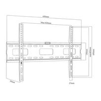 Maclean TV MC-419 Wall Mount Bracket 32-100 VESA 600x400 45kg Tilting Universal Adjustable Spirit Level Accessories Flat Heavy Duty