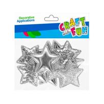 Dekoratyviniai kalėdiniai lipdukai Craft-Fun Žvaigždės 3D 16 vnt.