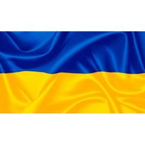 Ukrainos vėliava  su kišene ir raišteliais 1x1,7m