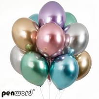 Balionai 12″ chrominiai, MIX 50 vnt. Penword