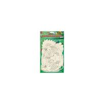 Kaukių kūrybos rinkinys vaikams "Egzotiniai gyvūnai", baltos spalvos, 6 vnt., FOLIA