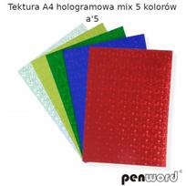 Kartonas A4 5l. metalizuotas/holografinis PENWORD