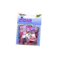 Plytelės mozaikai Folia Glitter 10x10 mm, 190 vnt. rožinės spalvos