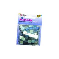 Plytelės mozaikai Folia Glitter 10x10 mm, 190 vnt. mėlynos sp.