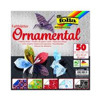Origami "ORNAMENT" 50 lapų 20*20 FOLIA, įvairūs motyvai