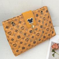 Embroidered Tote Bag Women's Bag Diamond Check Chain Crossbody Bag Korean Printed Shoulder Bag balta