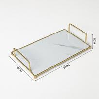 Vonios lentyna be gręžimo, Vonios stalviršis, Kosmetikos ir odos priežiūros produktų laikymo lentyna, Padėklų laikymo stebuklas Bathroom binaural tray small