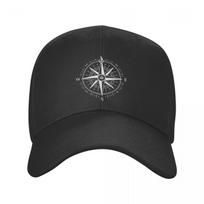 Vintažinė jūrinė kompaso beisbolo kepuraitė Kapitono inkaras Valtis Reguliuojama tėčio kepuraitė Unisex moterims Sportinės snapback kepuraitės Trucker kepuraitės Adjustable Cap
