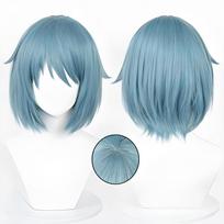 Anime Cosplay Perukas, Miki Sayaka Mėlynas Trumpas Bob Aukštos Temperatūros Sintetinis Plaukų Gabalas kūdikio mėlyna spalva